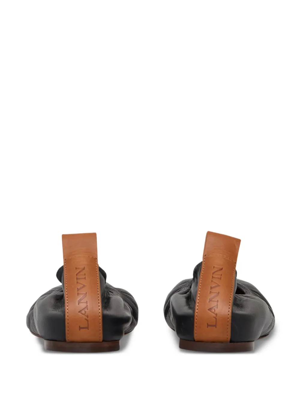 Lanvin leather ballet flats Black