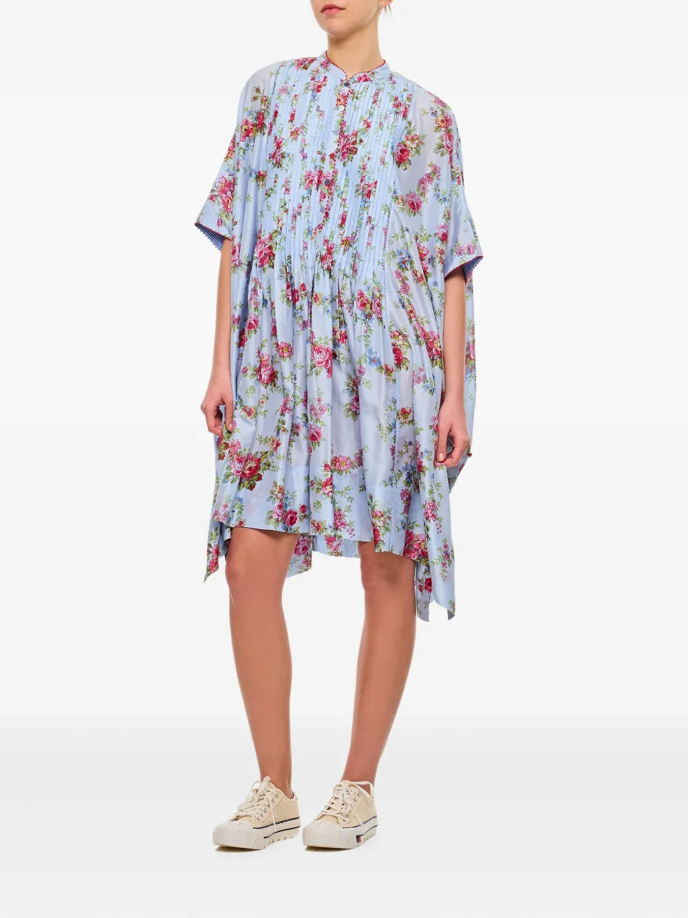 Pero Jurk met bloemenprint - Blauw
