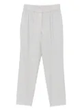 Peserico elasticated-waist cropped trousers - Grey