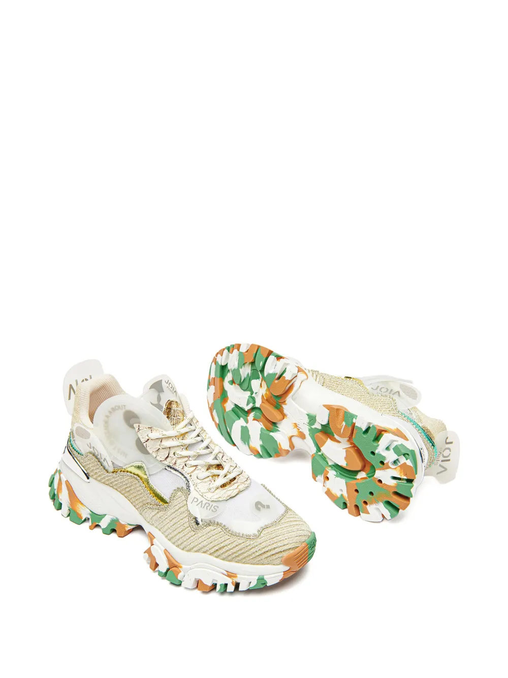 AMI Paris Sneakers met vlakken - Geel