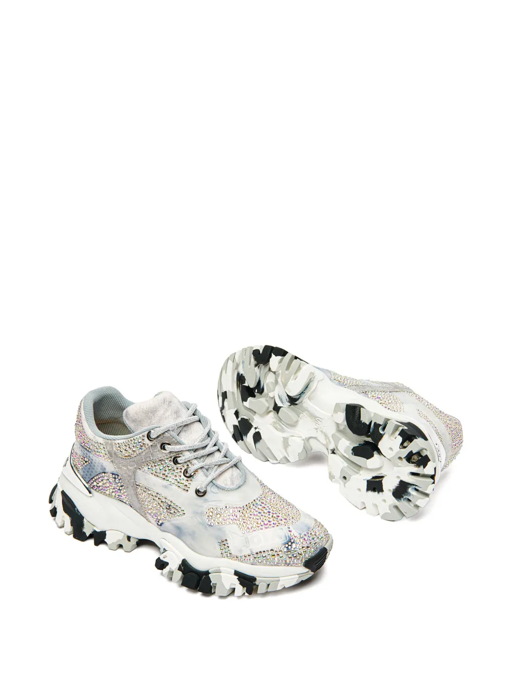 AMI Paris rhinestone-embellished sneakers Grey