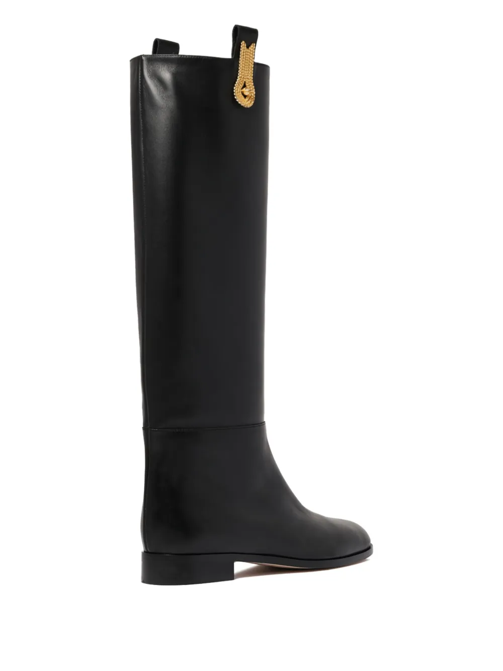 Amato Daniele Appliqué-detail Leather Boots In Black