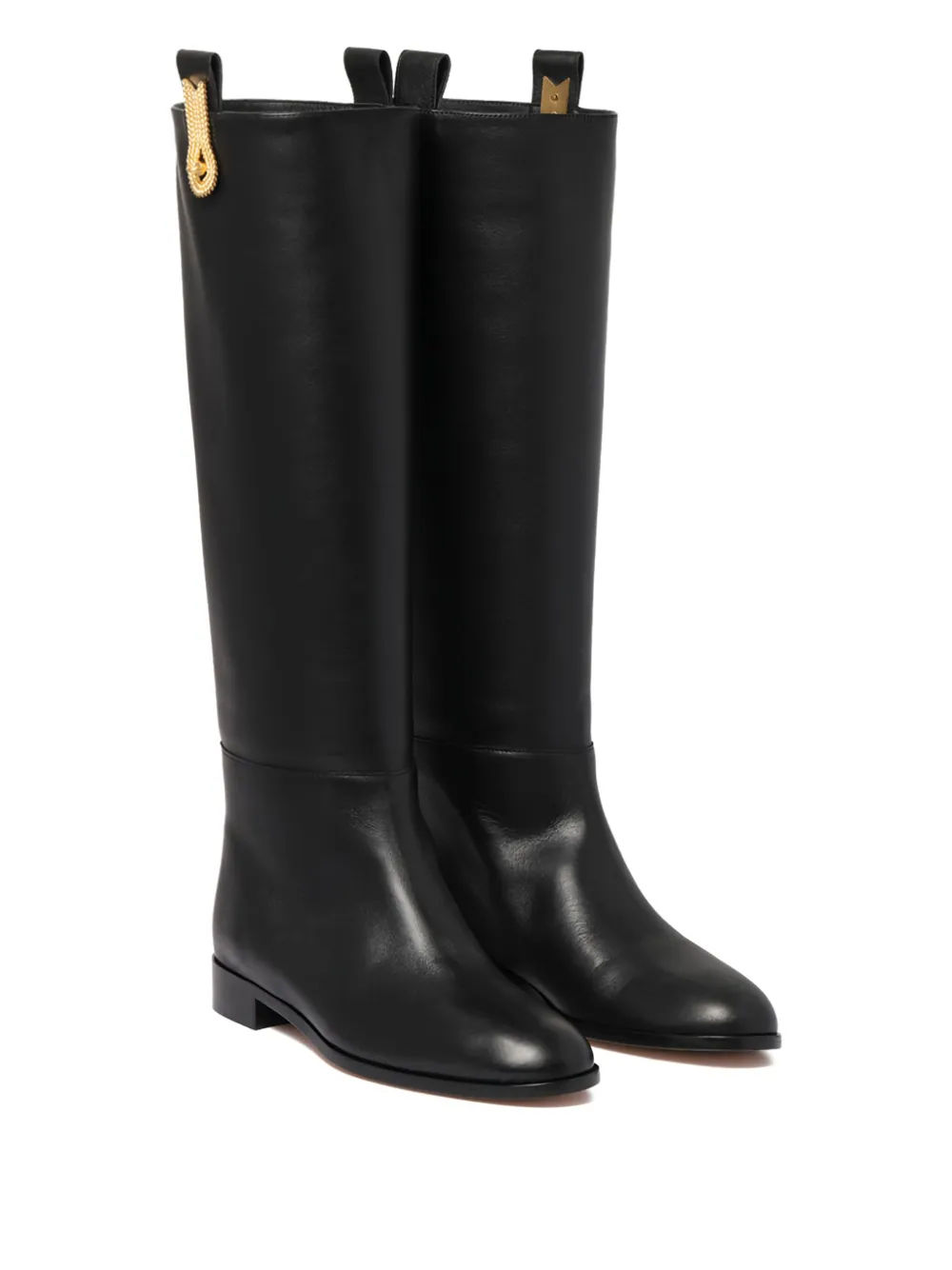Amato Daniele Appliqué-detail Leather Boots In Black