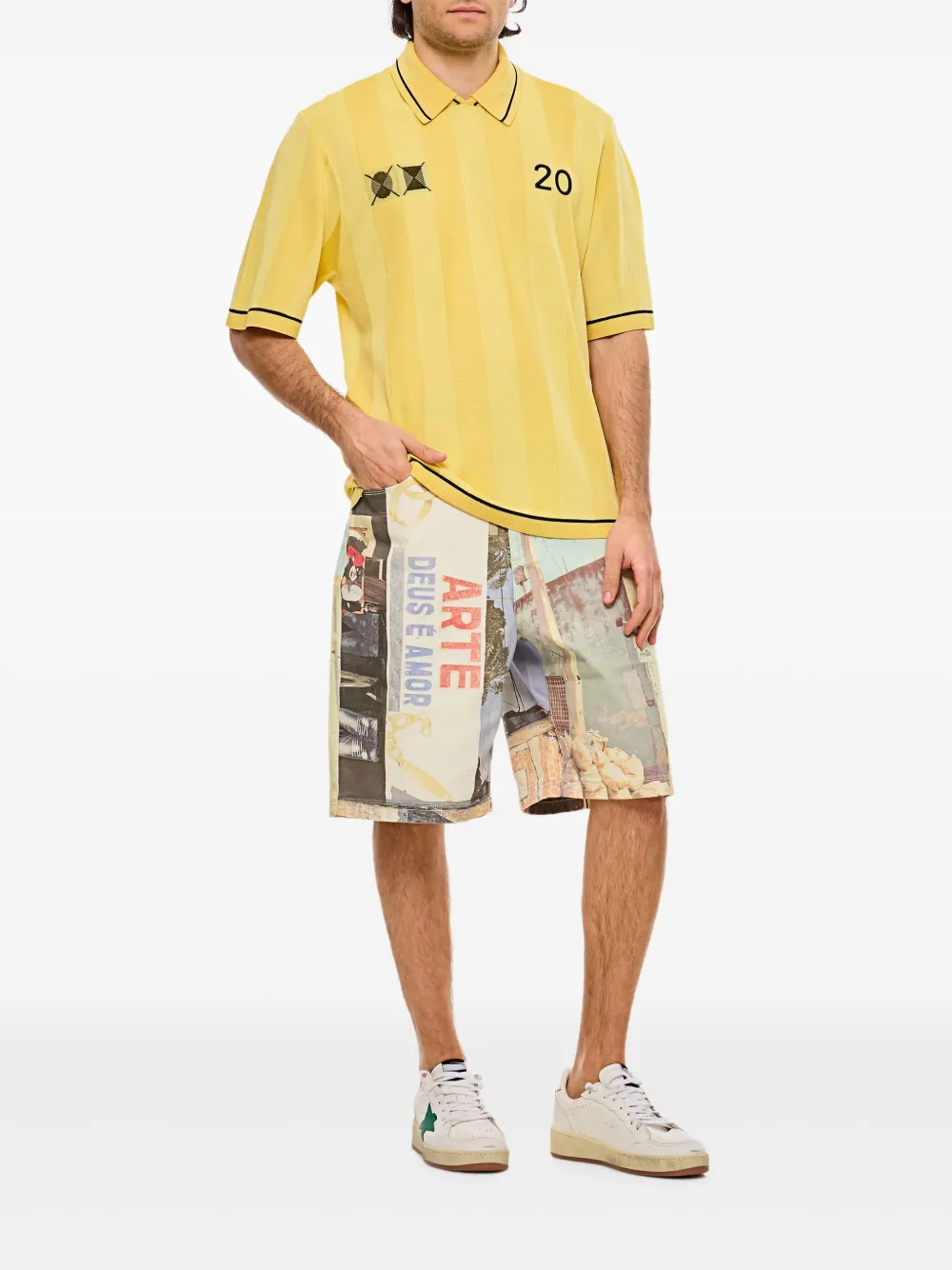 Arte Antwerp graphic-print shorts - Beige
