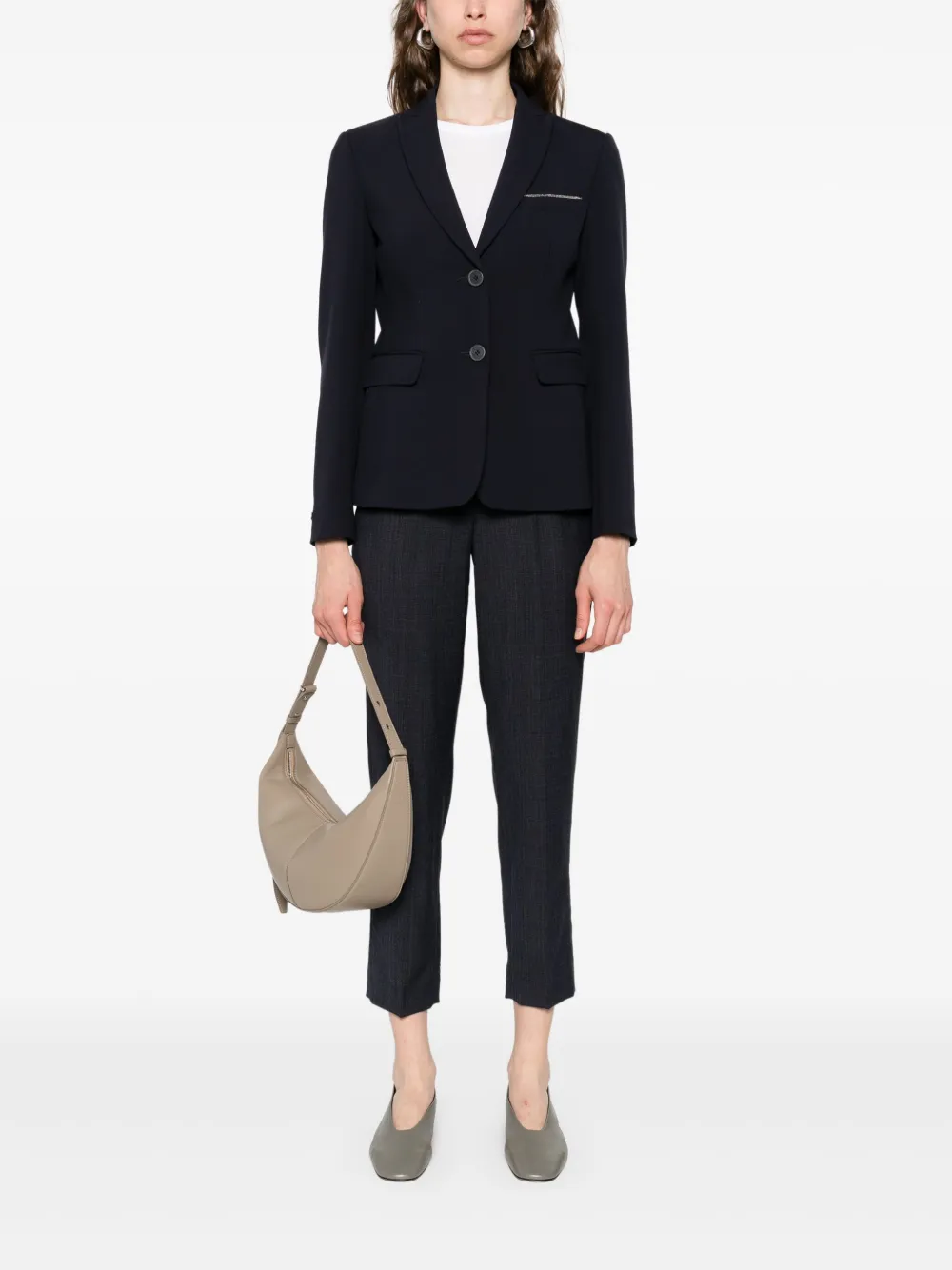 Peserico Broek met elastische taille - Blauw