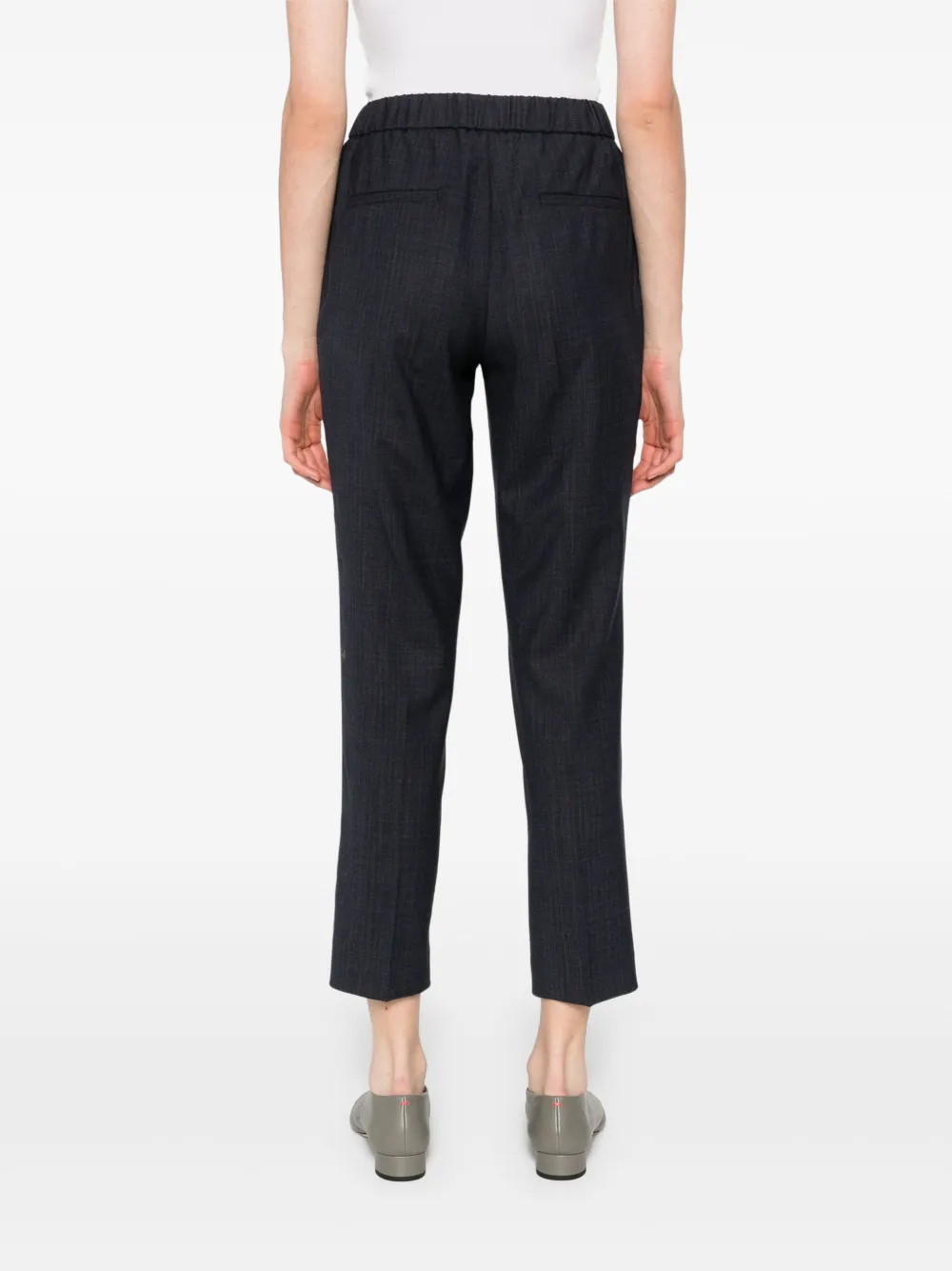 Peserico Broek met elastische taille Blauw