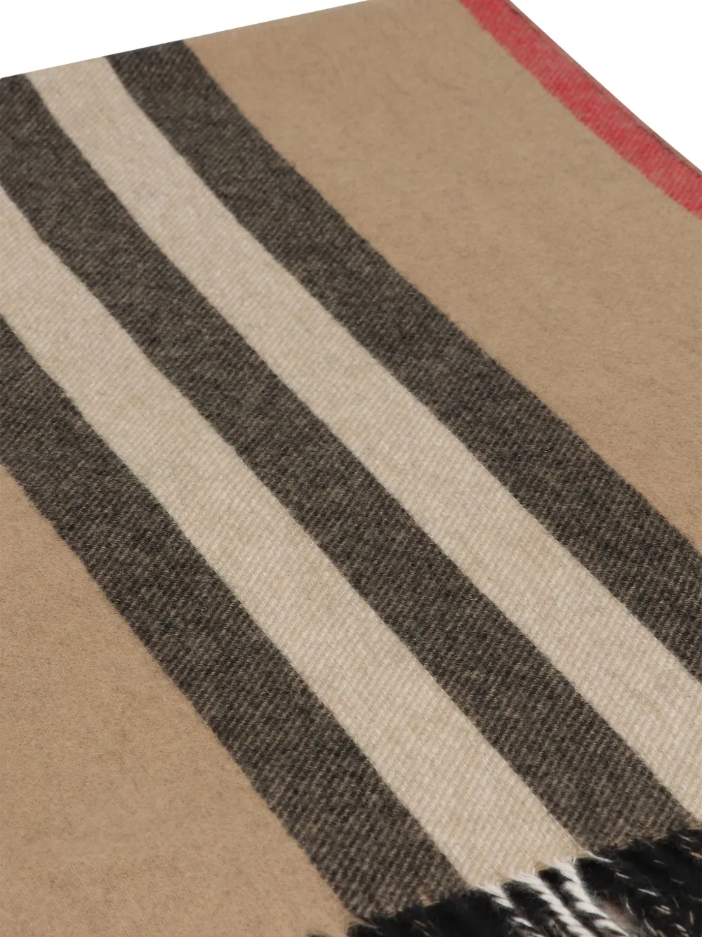 Burberry striped fringed scarf Bruin