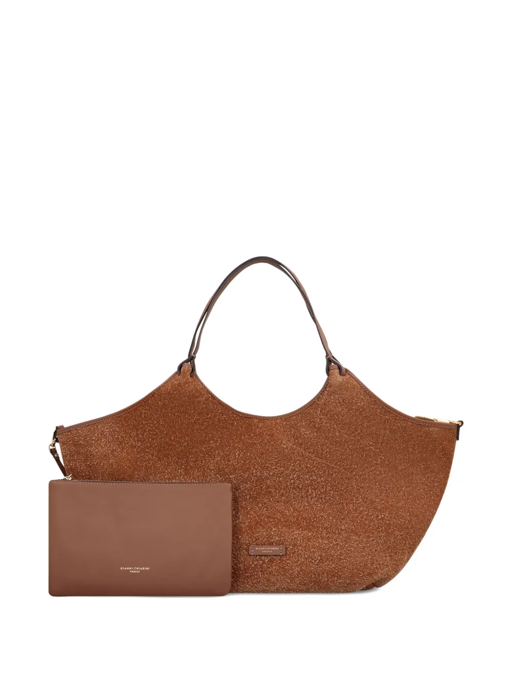 GIANNI CHIARINI Suède shopper Bruin