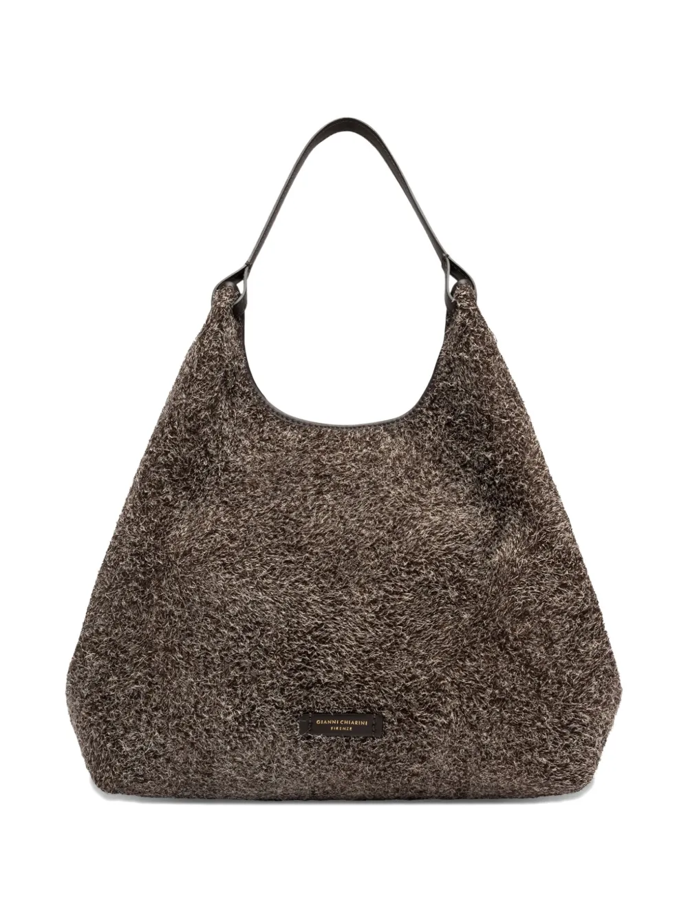 GIANNI CHIARINI Dua leren shopper Bruin