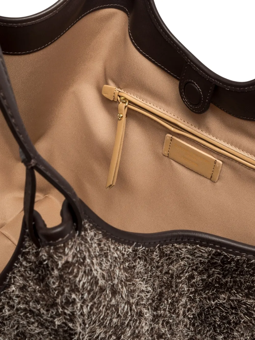 GIANNI CHIARINI Dua leren shopper Bruin
