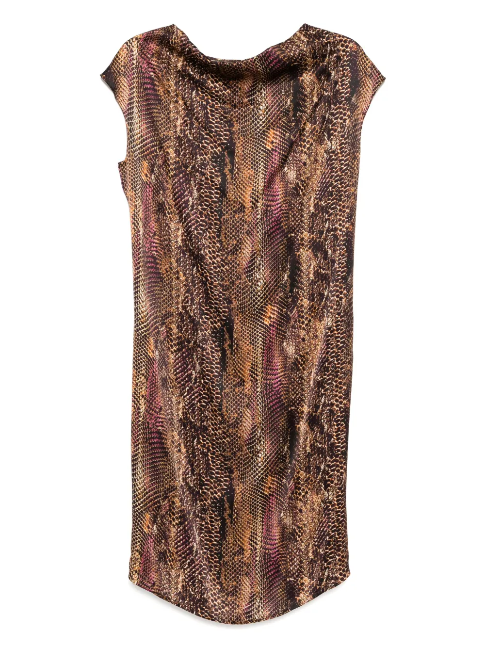 snake-print dress