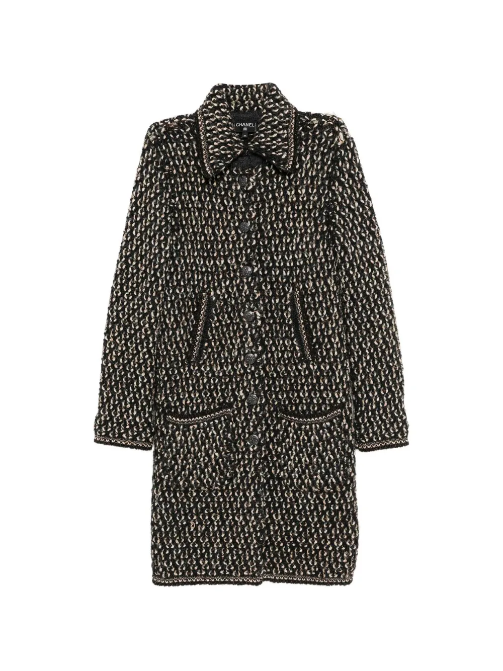 CHANEL Pre-Owned Cappotto in tweed - Nero
