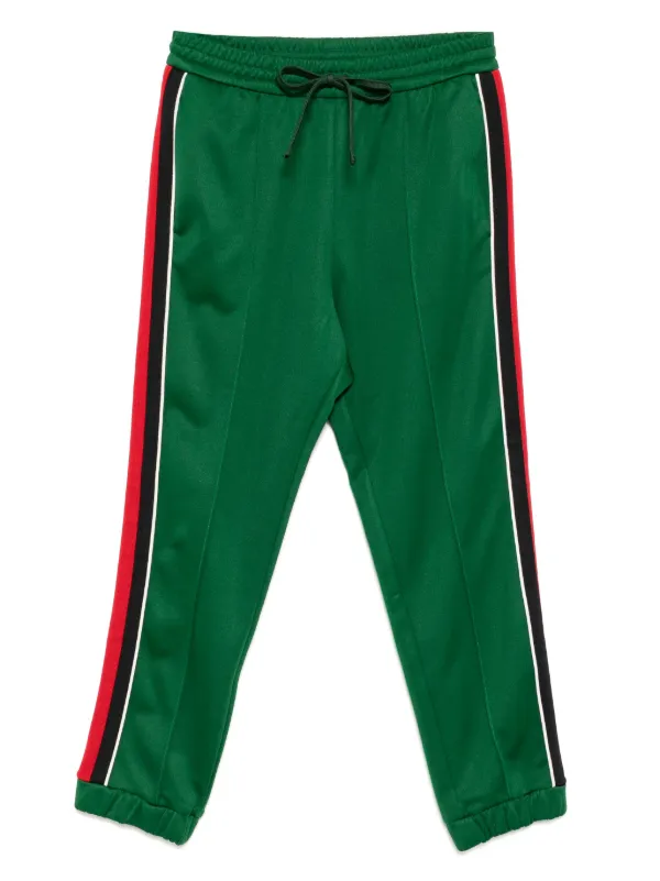 Gucci Pre-Owned ウェブストライプ トラックパンツ | グリーン 