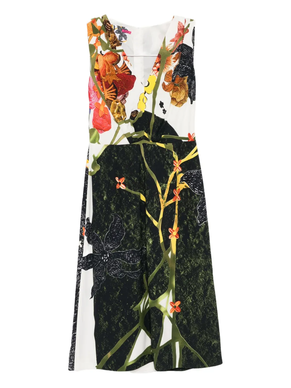 Prada Pre-Owned floral v-neck dress - Toni neutri