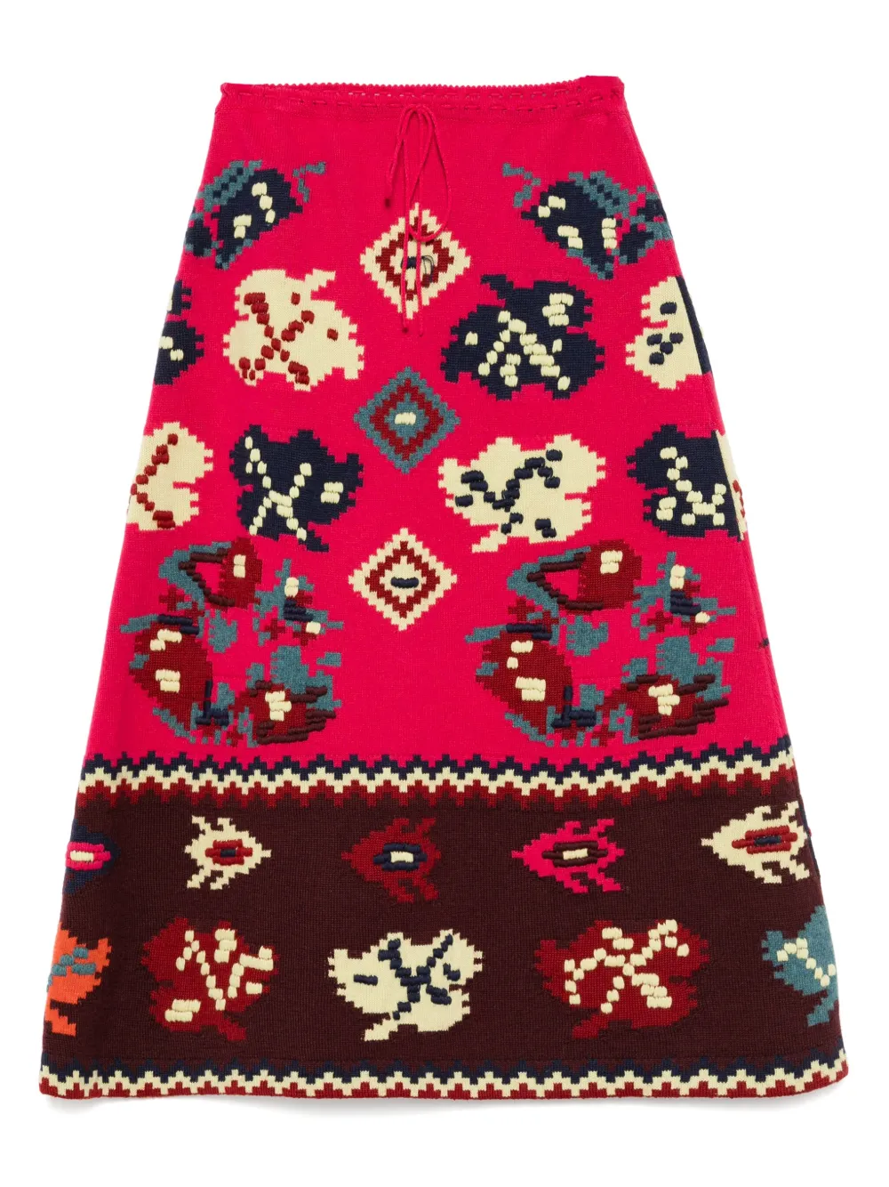 Valentino Garavani Pre-Owned knitted maxi skirt - ピンク Valentino Garavani Pre-Owned knitted maxi skirt - ピンク