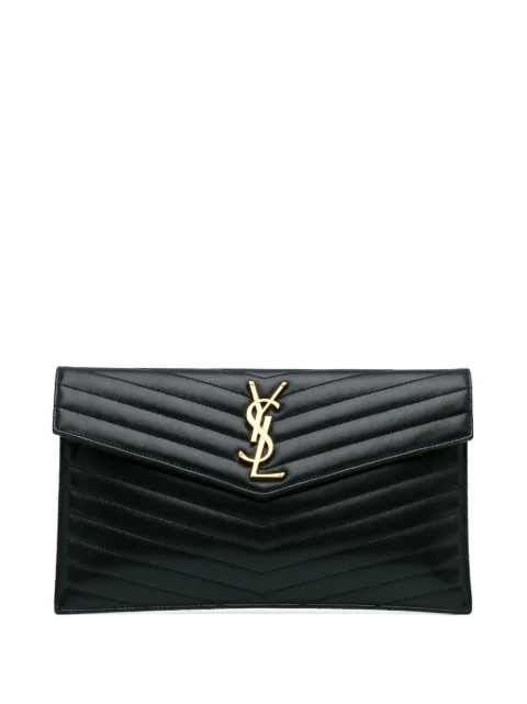 Saint Laurent Pre-Owned 2019 Chevron Monogram Uptown clutch bag