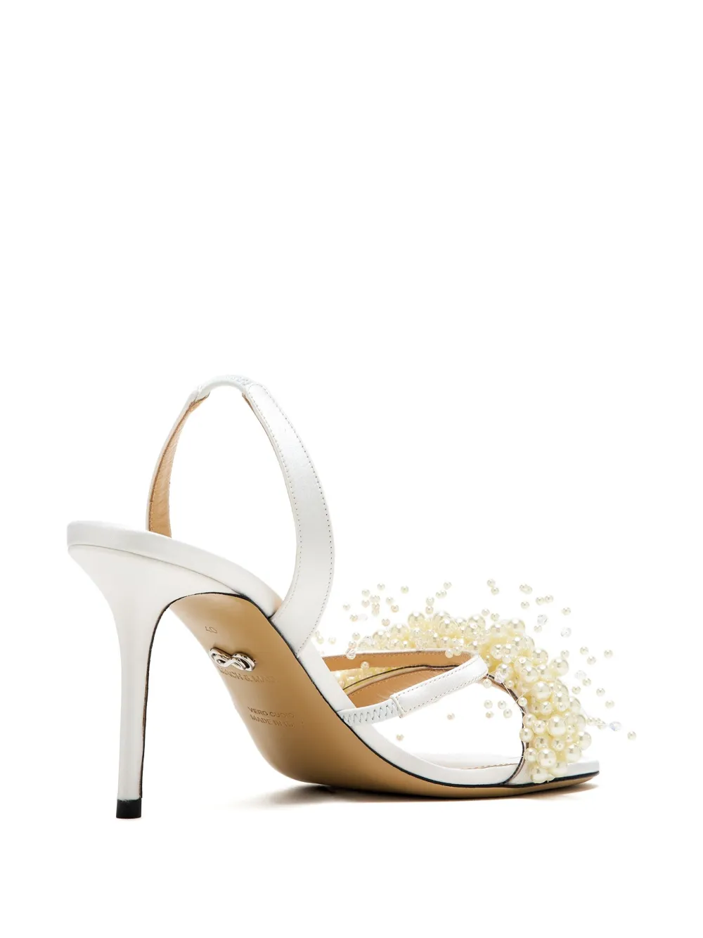 MACH & MACH 85 mm Floating Pearl sandalen Wit