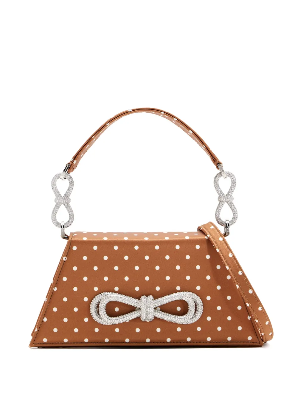 Mach&mach Samantha Crystal-embellished Satchel In Brown