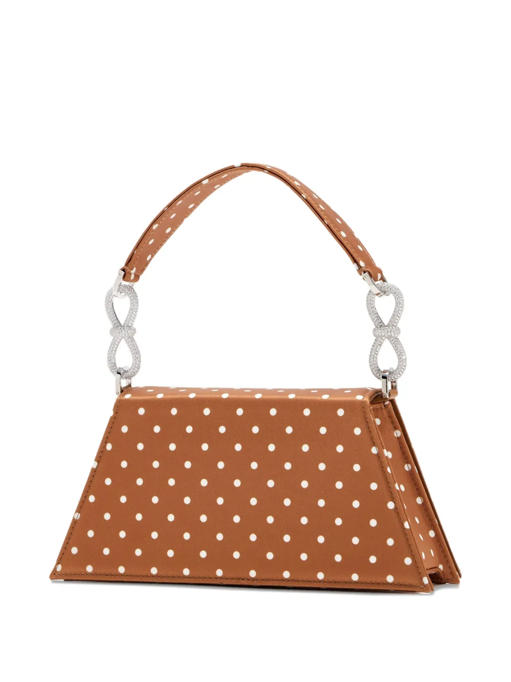 Mach&mach Samantha Crystal-embellished Satchel In Brown