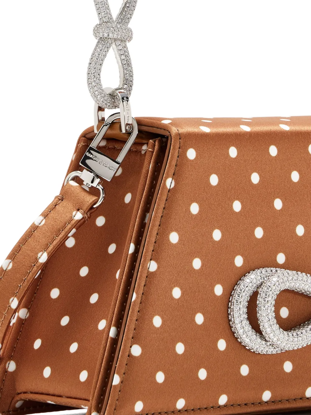 Mach&mach Samantha Crystal-embellished Satchel In Brown