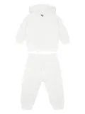 Moschino Kids quilted hooded tracksuit set - White