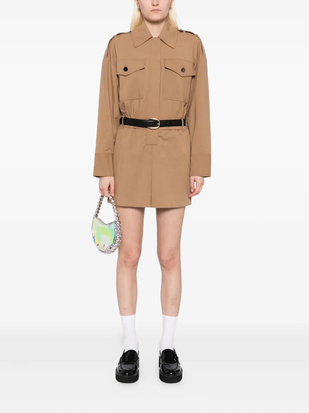 Self-Portrait tan twill playsuit | Playsuits | Image 2