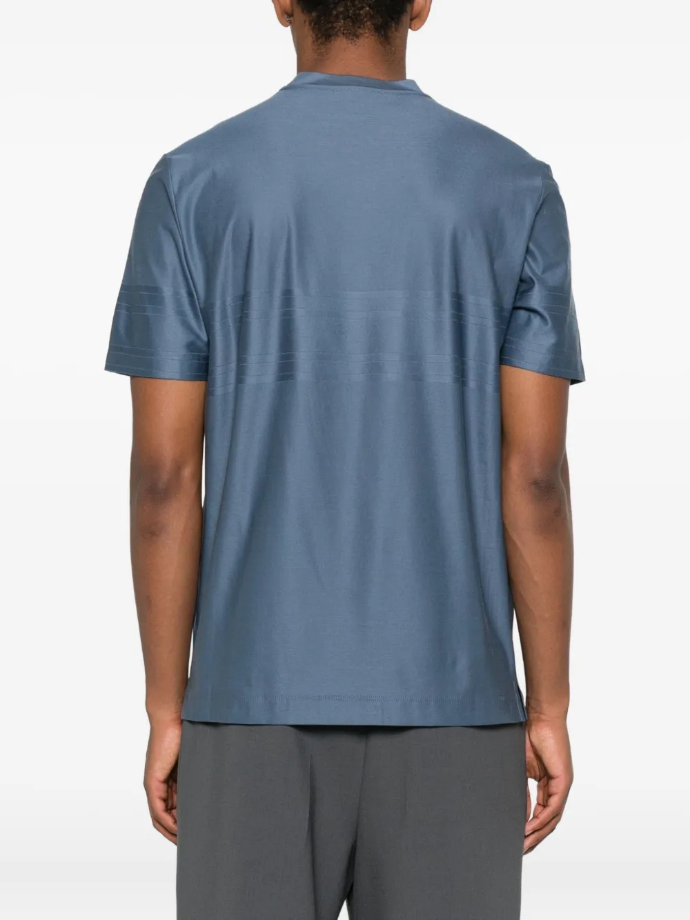 Canali Katoenen jersey T-shirt Blauw
