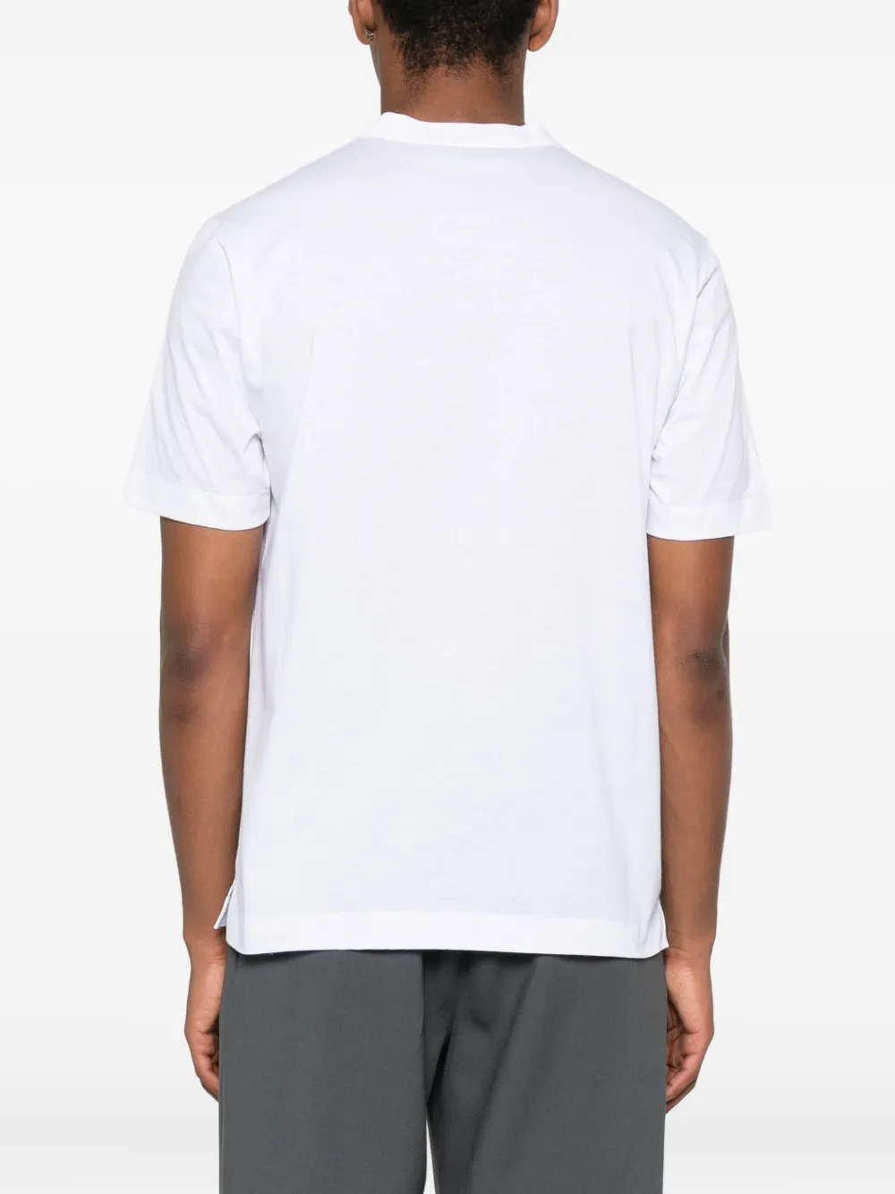 Canali T-shirt met geometrische print Wit