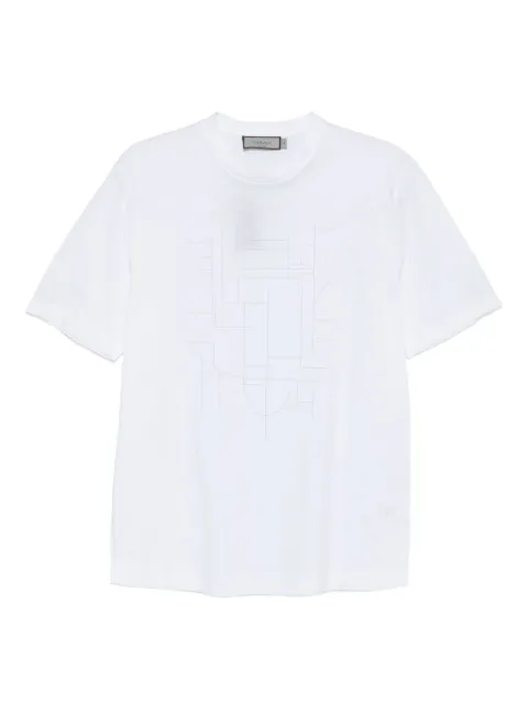 Canali geometric-print T-shirt