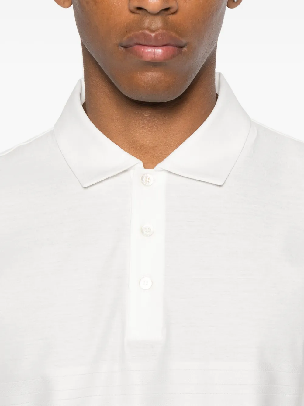 Canali Poloshirt met korte mouwen Wit