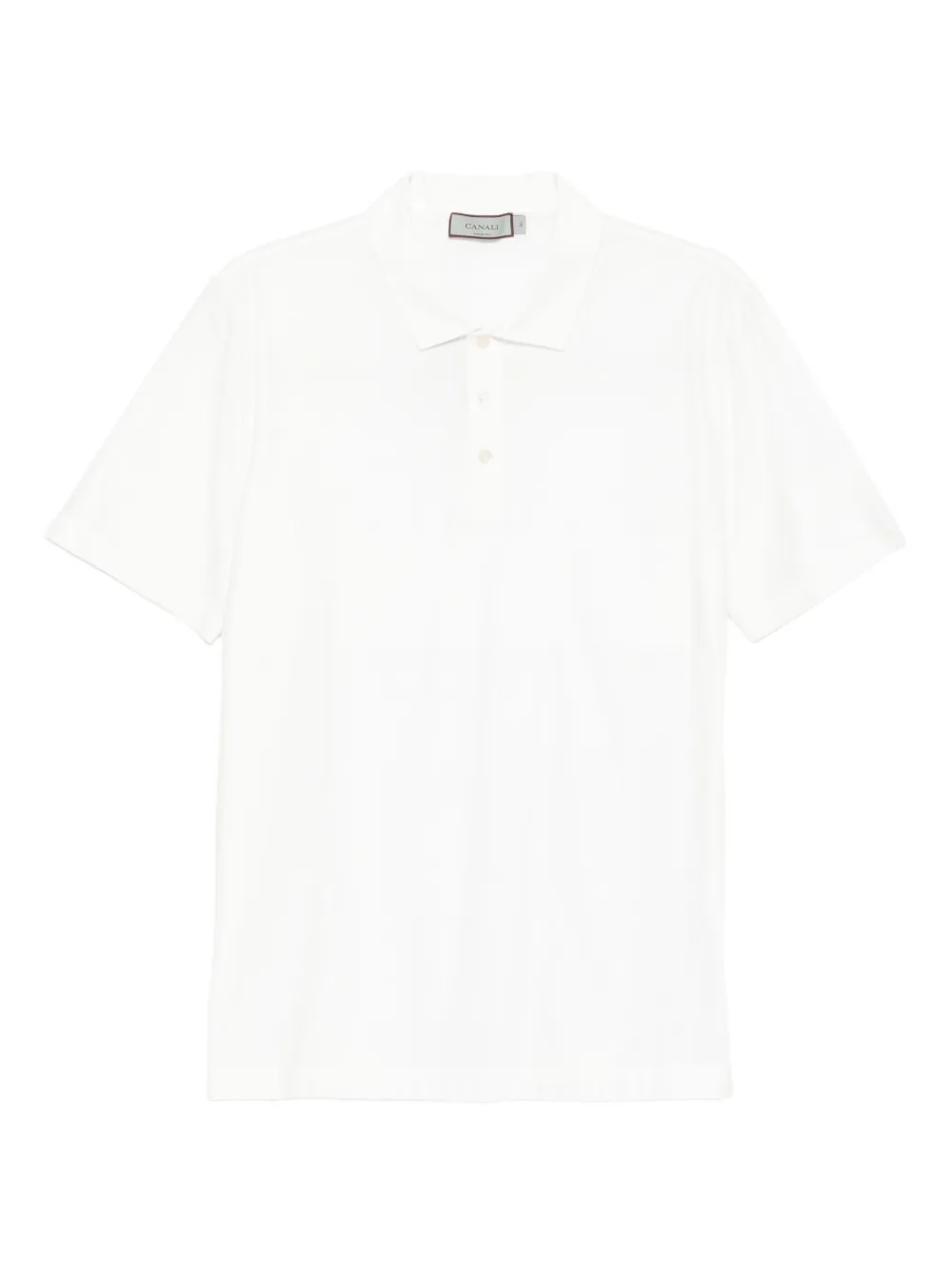 Canali Poloshirt met korte mouwen Wit