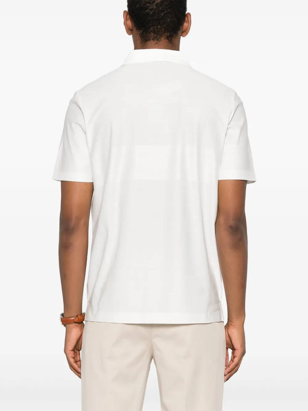Canali Poloshirt met korte mouwen Wit
