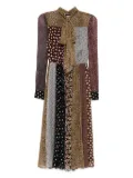 Saint Laurent Pre-Owned patchwork Dress - Black