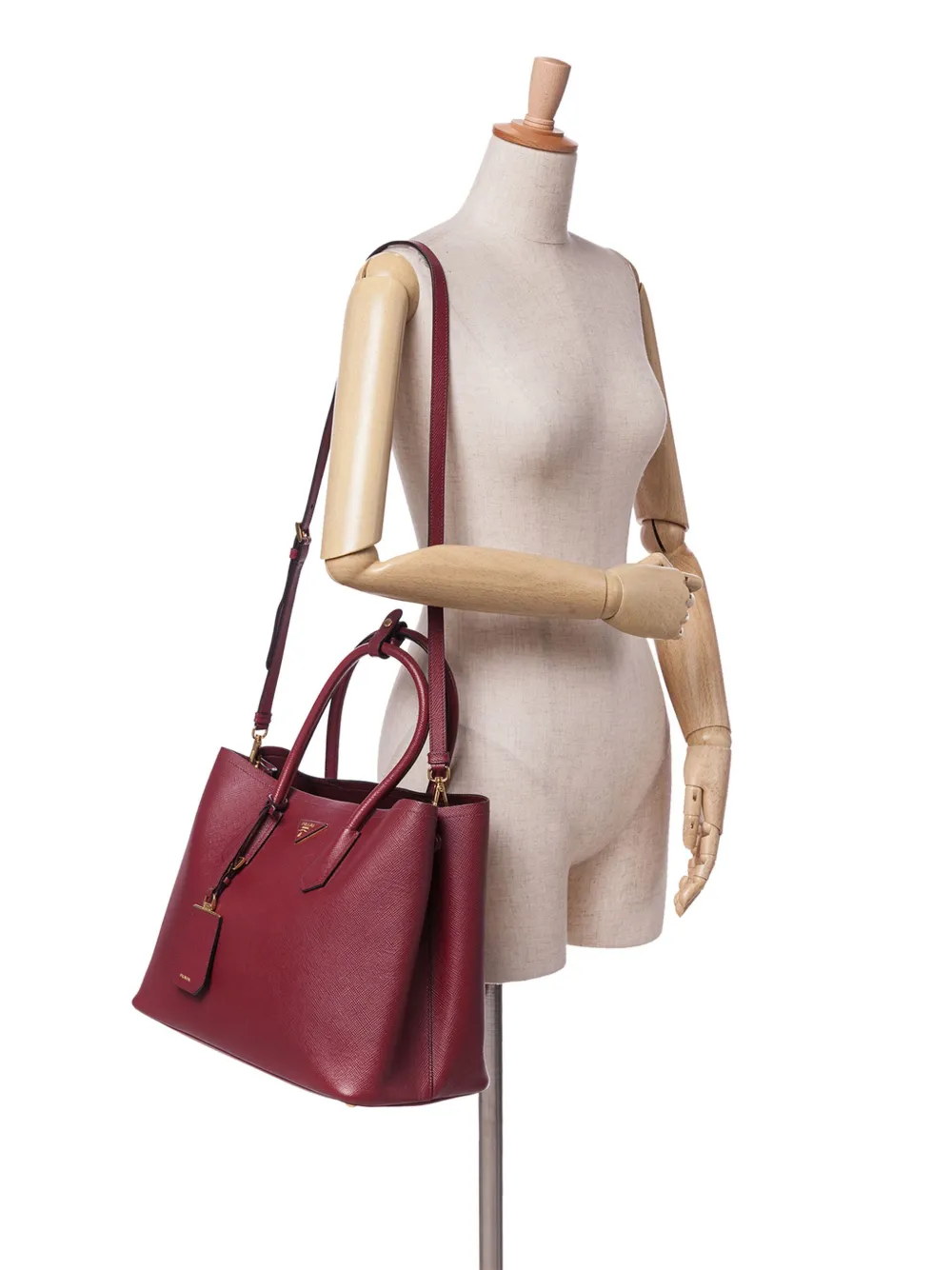 Prada Pre-Owned 2010-2024 Medium Saffiano Cuir Double satchel | Pre-Owned | Image 2