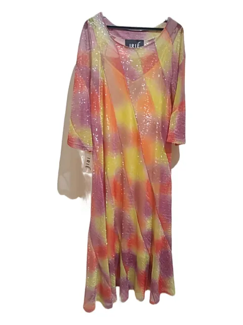 Irie' diagonal-patterned sequin dress
