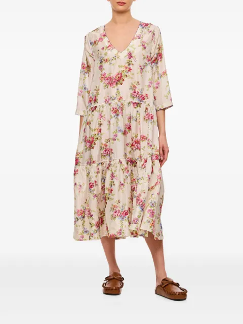 Pero floral-print tiered dress