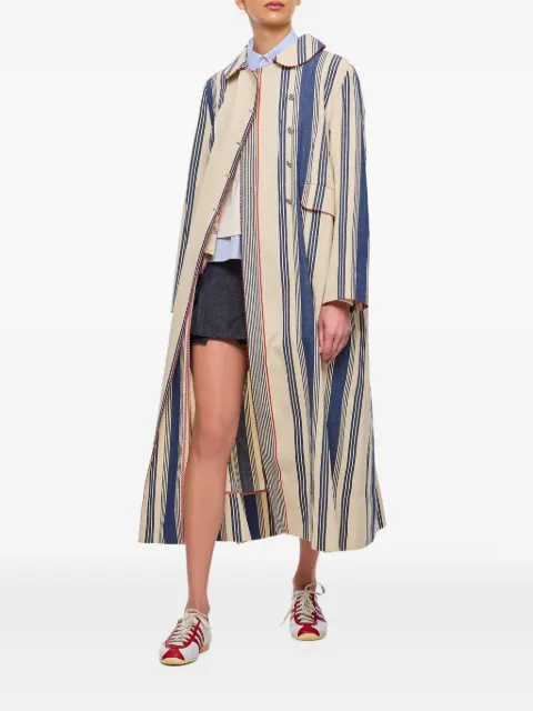 Pero striped double-breasted coat