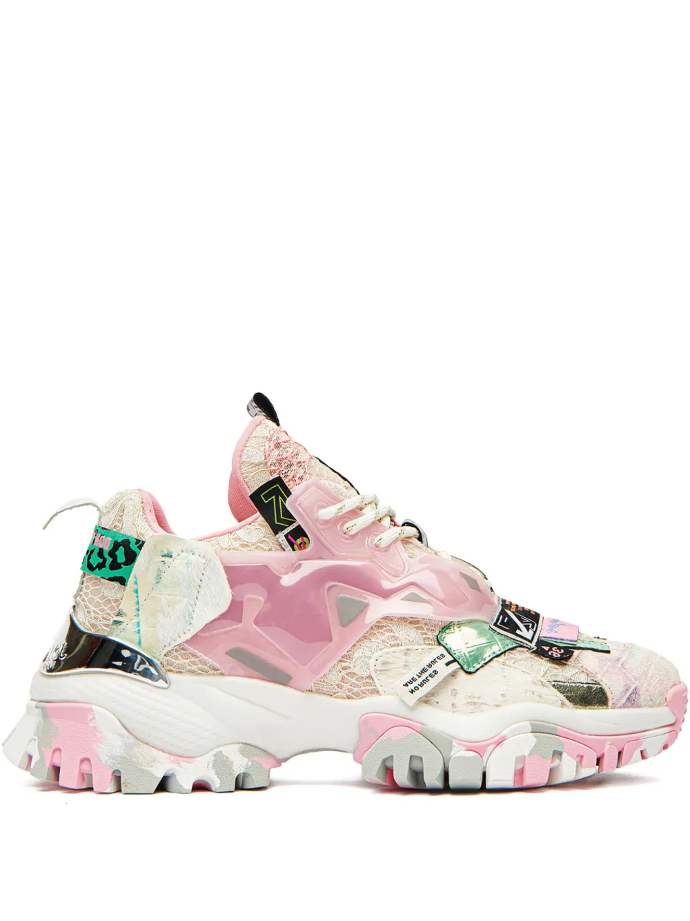 AMI Paris panelled sneakers Pink