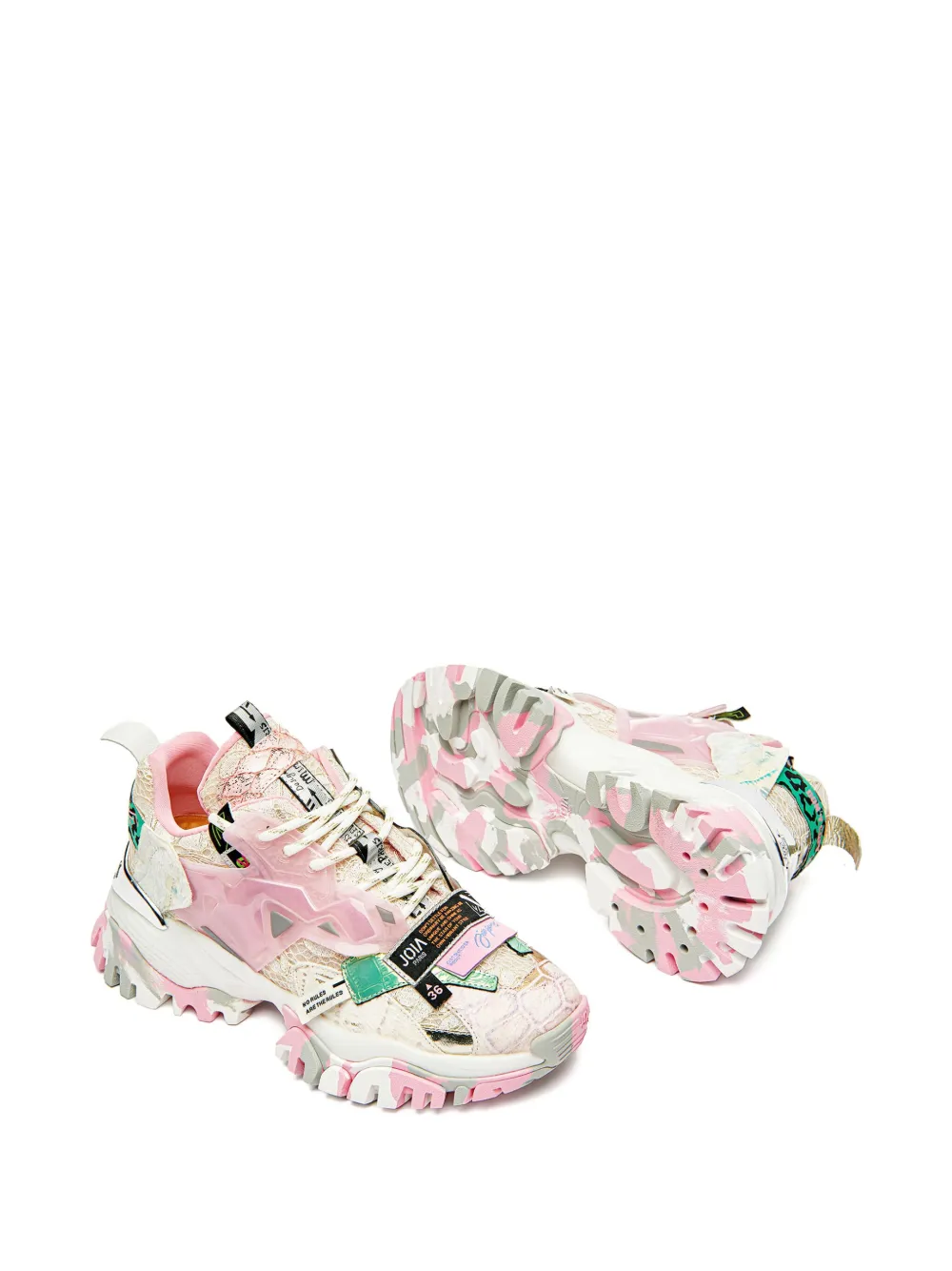 AMI Paris Sneakers met vlakken - Roze