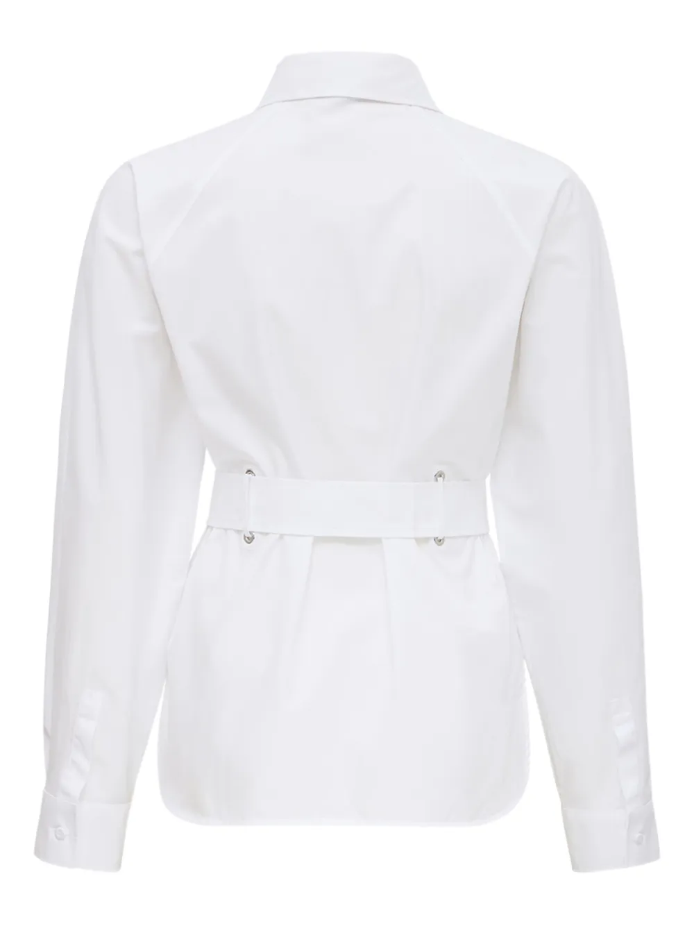 Max Mara long-sleeve belted shirt Wit