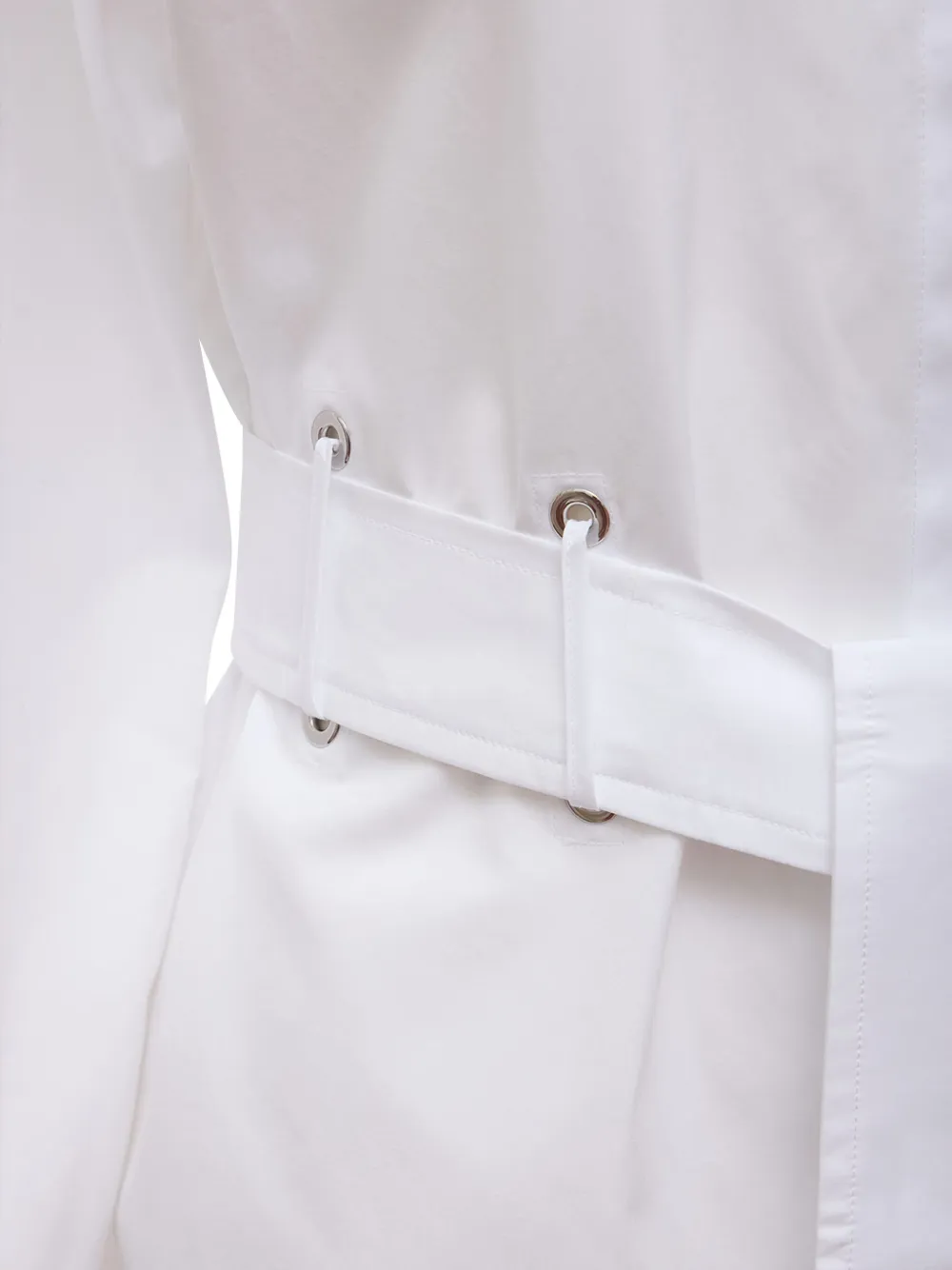 Max Mara long-sleeve belted shirt Wit