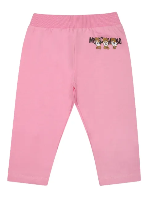 Moschino Kids teddy bear-logo track pants