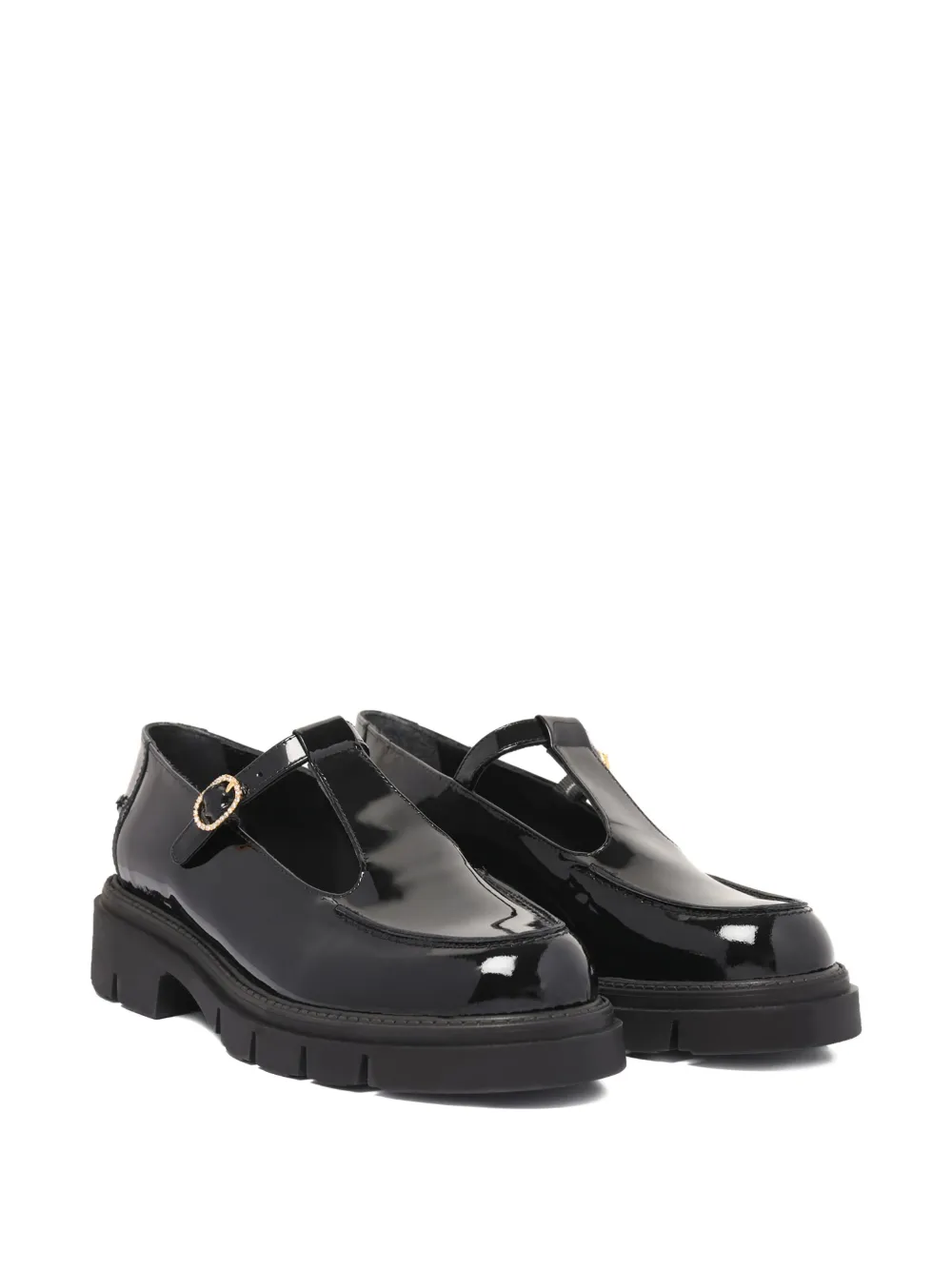 amato daniele leather ballet flats Black