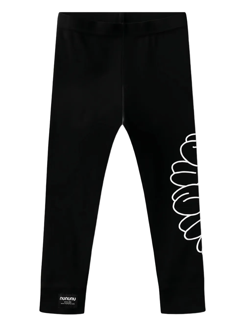 Nununu elasticated floral track pants | Black | Image 1