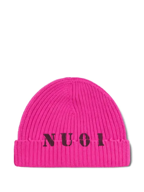 Nununu NU01 ribbed logo beanie hat