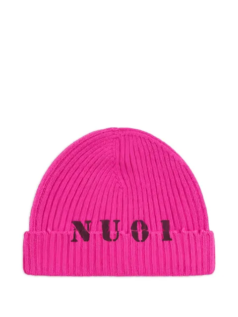 Nununu NU01 ribbed logo beanie hat