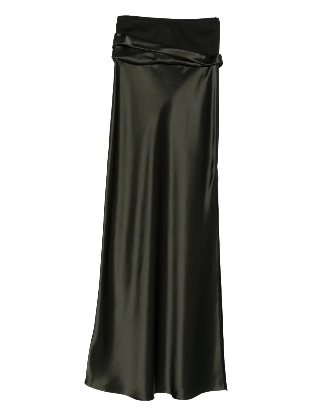 Nanushka Letto maxi-rok met gedrapeerd detail Groen