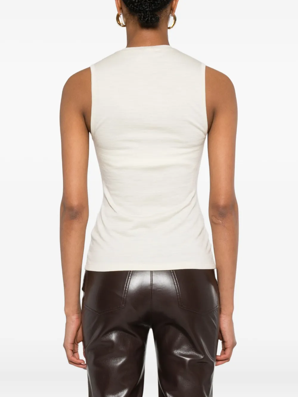 Nanushka Mouwloze top Beige
