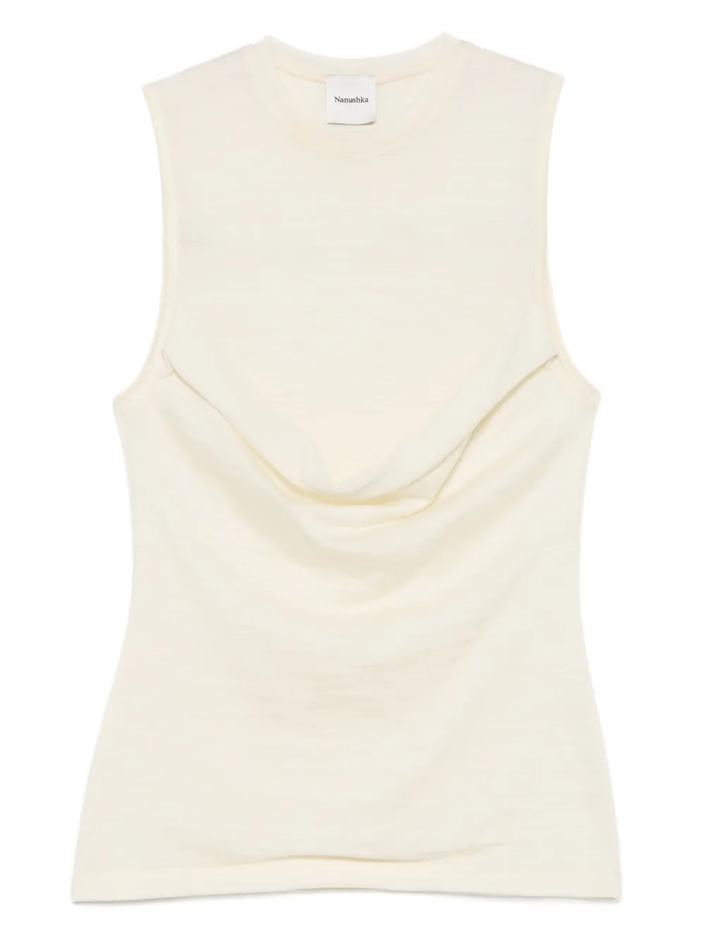 Nanushka Mouwloze top Beige