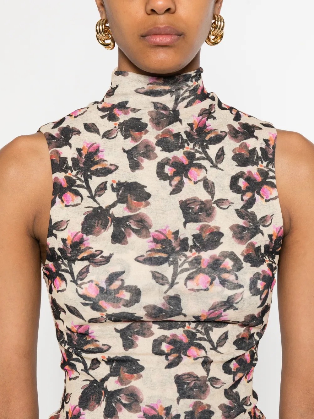 Nanushka Coltrui met bloemenprint Beige